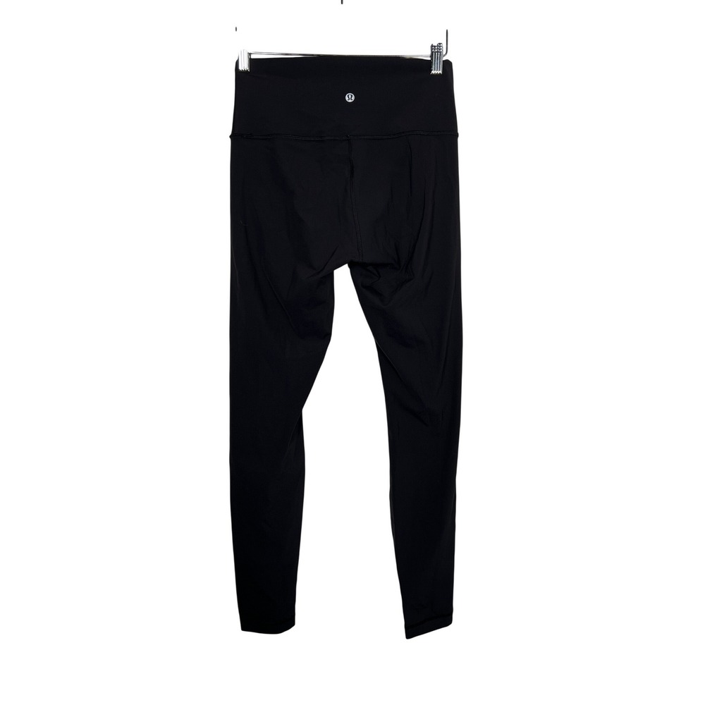 Lululemon Black High Rise Full Length Yoga Leggings Size 6 Activewear Workout - Picture 1 of 6